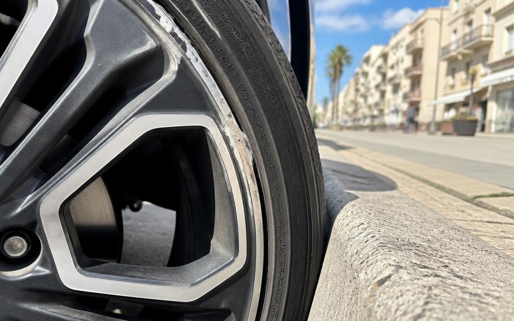 Comment rattraper une jante alu frottée sur un trottoir à Marseille ?